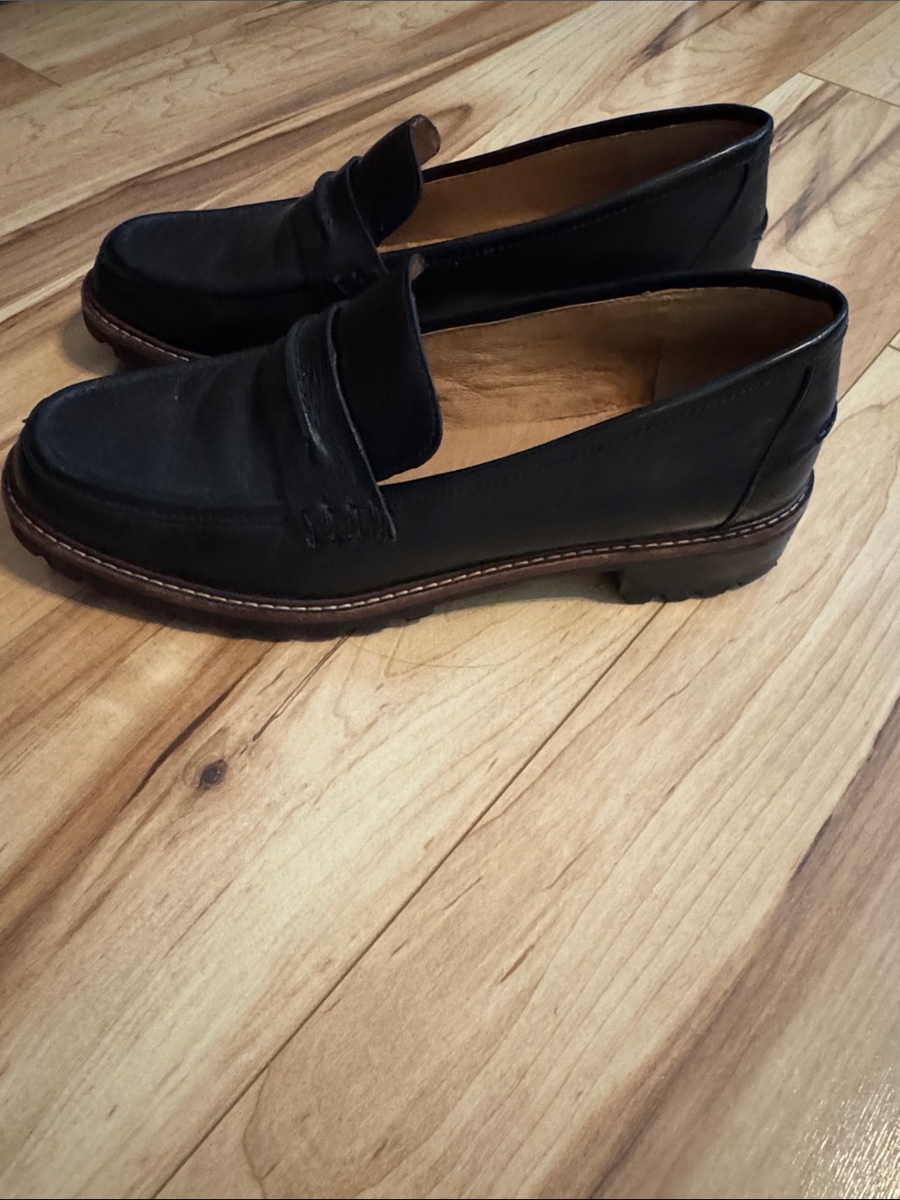 Madewell Black Leather Loafers